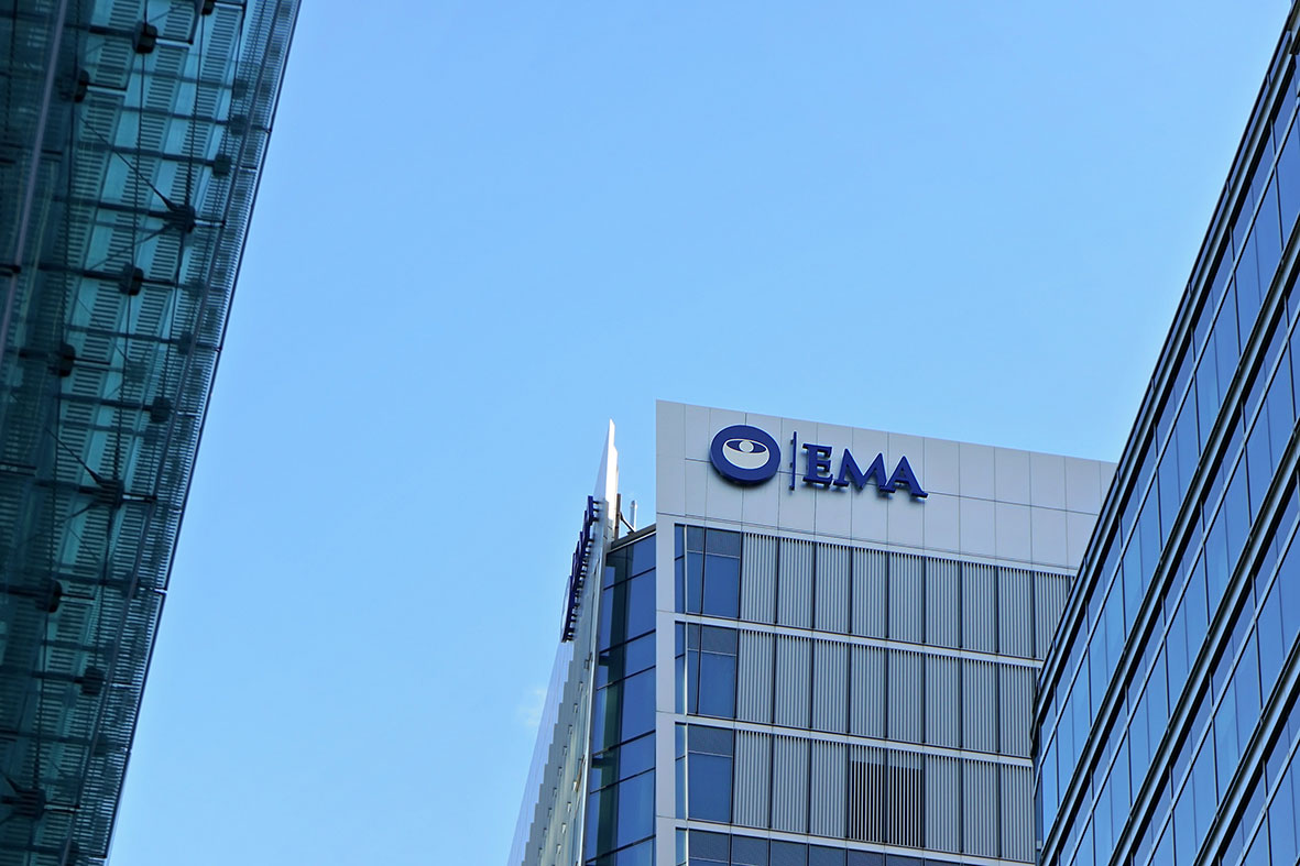 Das Foto zeigt den ehemaligen Hauptsitz der Europäischen Arzneimittelagentur EMA in London am Churchill Place.